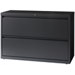 Hirsh 42-in Wide HL8000 Series Metal 2 Drawer Lateral File Cabinet in Charcoal
