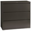 Hirsh 42-in Wide HL8000 Series Metal 3 Drawer Lateral File Cabinet Charcoal