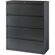 Hirsh 42-in Wide HL8000 Series Metal 4 Drawer Lateral File Cabinet Charcoal