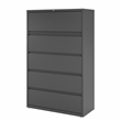 Hirsh 42-in Wide HL8000 Series Metal 5 Drawer Lateral File Cabinet Charcoal