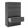 Hirsh 42-in Wide HL8000 Series Metal 5 Drawer Lateral File Cabinet Charcoal