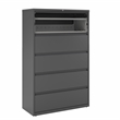 Hirsh 42-in Wide HL8000 Series Metal 5 Drawer Lateral File Cabinet Charcoal