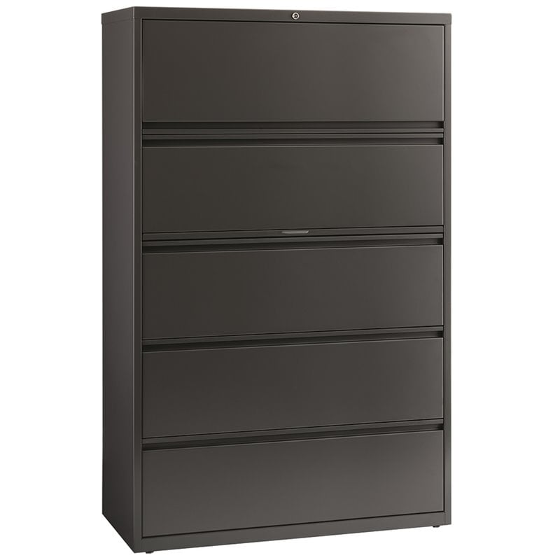 Hirsh Hl8000 Series 42 5 Drawer Lateral File Cabinet In Charcoal