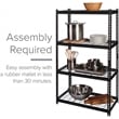 Hirsh 2300 Riveted Metal Wire Deck Shelving 4-Shelf Unit 18D x 36W x 60H Black