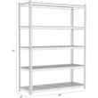 Iron Horse 2300 Riveted Wire Deck Metal Shelving 5-Shelf 18Dx48Wx72H Black