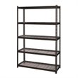 Iron Horse 2300 Riveted Wire Deck Metal Shelving 5-Shelf 18Dx48Wx72H Black