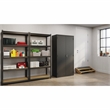 Hirsh Metal Storage Cabinet with 4 Shelves 18Dx36Wx72H Black