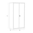 Hirsh Welded Metal Storage Cabinet with 4 Adjustable Shelves in Putty/Beige