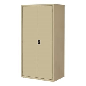 Hirsh Welded Metal Storage Cabinet with 4 Adjustable Shelves in Putty/Beige