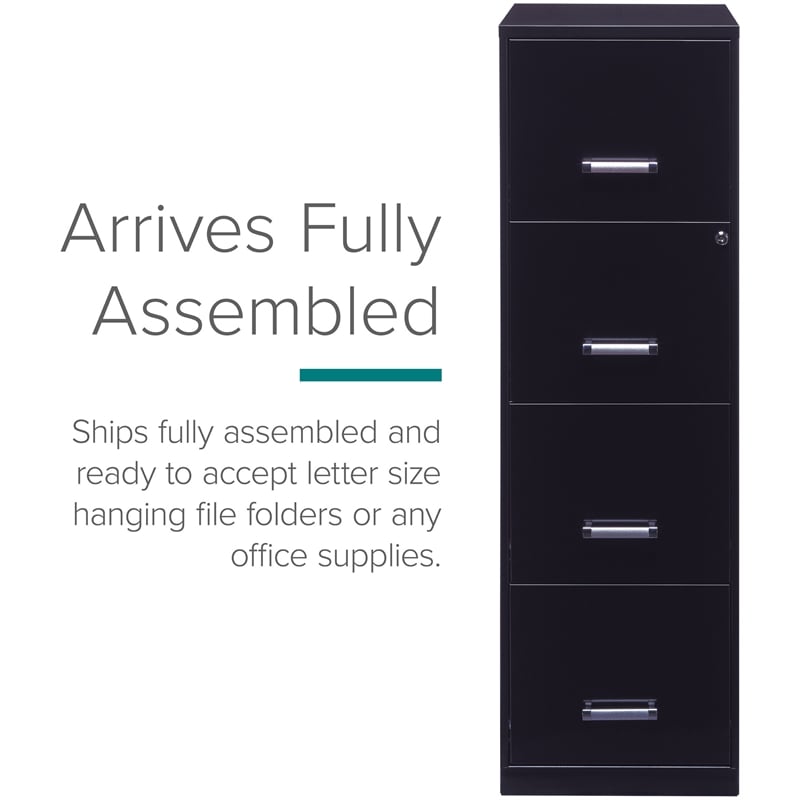 Space Solutions 18 Deep 2 Drawer Mobile Letter Width Vertical File Cabinet,  Silver 