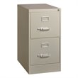 Hirsh 22-in Deep 2-Drawer Metal Letter Width Vertical File Cabinet in Light Gray