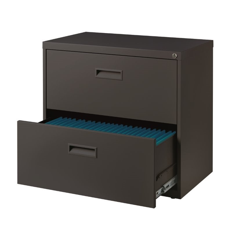 Hirsh 30-inch Width Metal 2 Drawer Home Office Lateral File Cabinet Charcoal