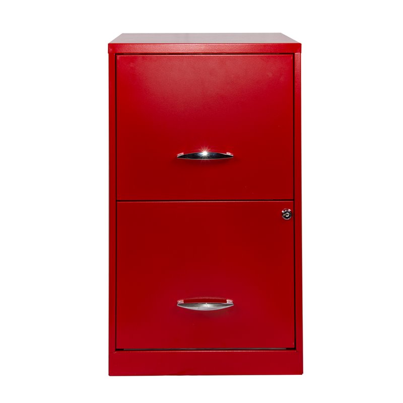 Hirsh Soho 18 In Deep 2 Drawer Smart File Cabinet In Red 22180
