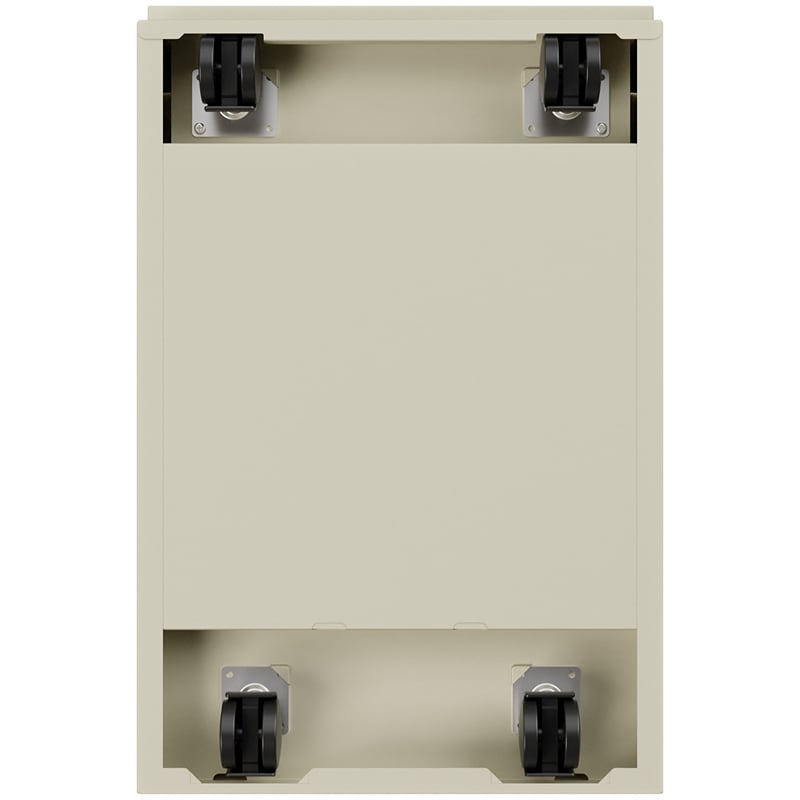 Hirsh 23-in Deep Mobile Pedestal 3-Drawer Box/Box/File. Full Width Pull. Beige