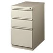 Hirsh 23-in Deep Mobile Pedestal 3-Drawer Box/Box/File. Full Width Pull. Gray