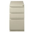 Hirsh 23-in Deep Mobile Pedestal 3-Drawer Box/Box/File. Full Width Pull. Gray
