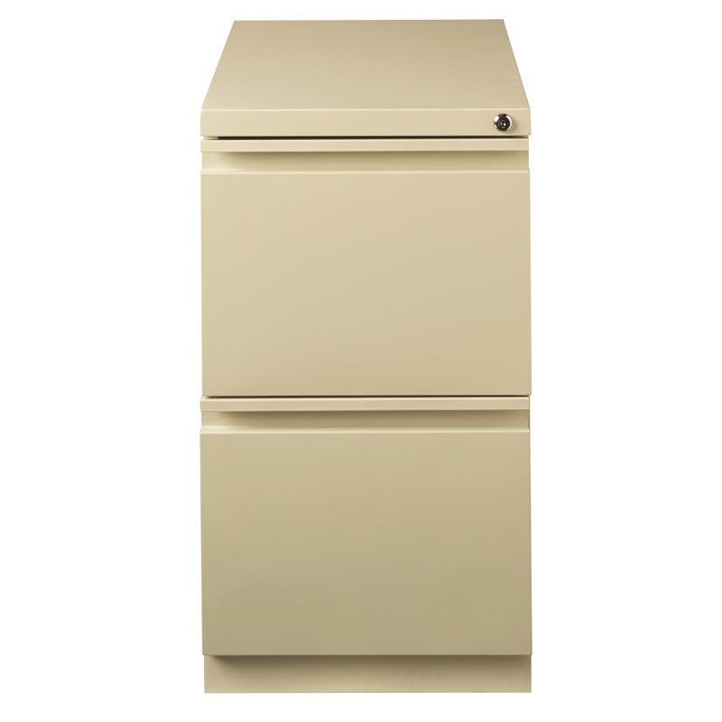 Hirsh 23-in Deep Mobile Pedestal File 2-Drawer File/File. Full Width Pull. Beige