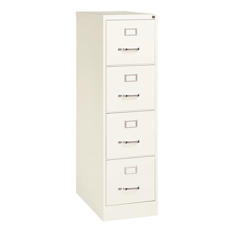 Hirsh 25 In Deep 4 Drawer Letter Size Vertical File Cabinet White Hirsh 25 In Deep 4 Drawer Letter Size Vertical File Cabinet White