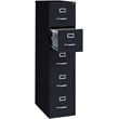 Hirsh 26.5-in Deep Metal 5 Drawer Letter Width Vertical File Cabinet Black