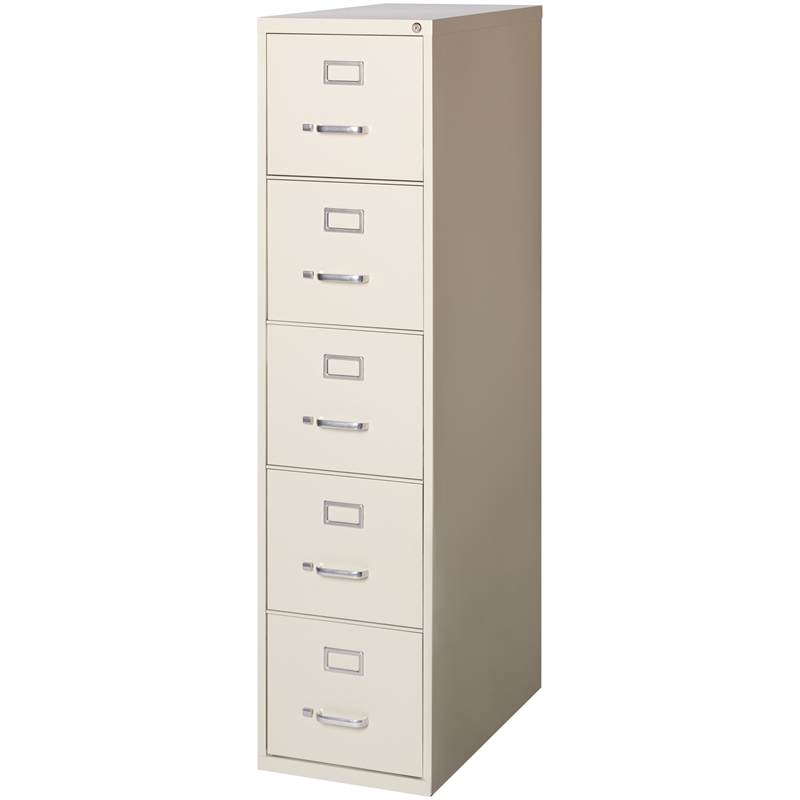 Hirsh 26.5-in Deep Metal 5 Drawer Letter Width Vertical File Cabinet Putty/Beige
