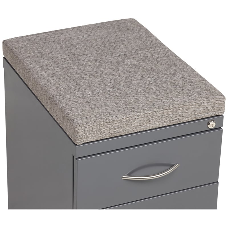 Hirsh Fabric Seat Cushion for 20-in Deep Pedestal Chinchilla/Gray