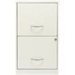Space Solutions 18in 2 Drawer Metal File Cabinet Pearl White