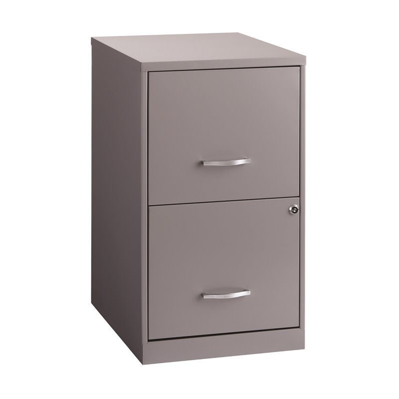 Hirsh 18" Deep 2 Drawer Metal File in Platinum Gray 22615