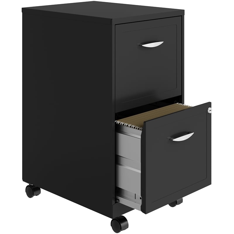 Hirsh 18" 2 Drawer Mobile Smart Vertical Modern Metal File in