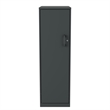 Space Solutions 4 Shelf Personal Metal Locker Storage Cabinet Locking Charcoal