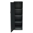 Space Solutions 4 Shelf Personal Metal Locker Storage Cabinet Locking Charcoal