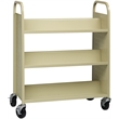 Hirsh Double-sided Mobile Metal Book Cart Putty/Beige