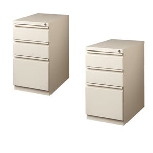 Value Pack (Set of 2) 3 Drawer Mobile File Cabinet File in Putty