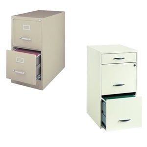 Value Pack (Set of 2) 2 Drawer File Cabinet in Putty and White