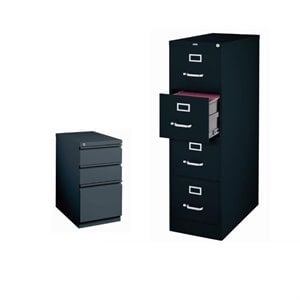 value pack 4 drawer in black and 3 drawer in charcoal set (2 piece)