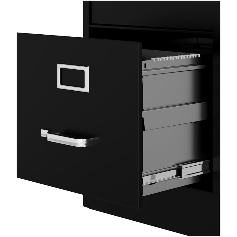 2 Piece Value Pack 4 and 3 Drawer File Cabinet in Black and Charcoal