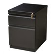 2 Piece Value Pack 2 Drawer Mobile File Cabinet File in Black