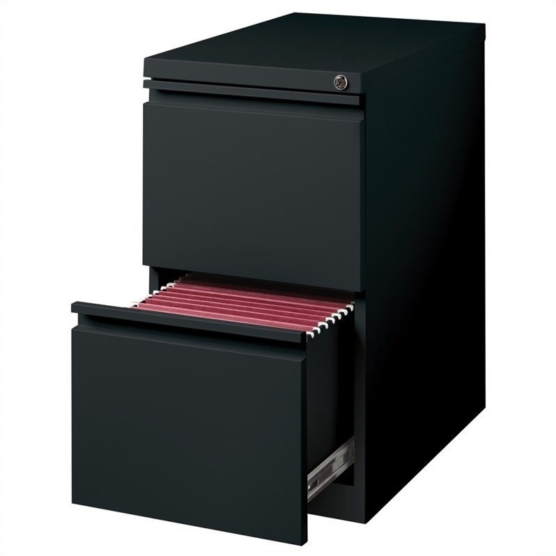 2 Piece Value Pack Mobile Filing Cabinet in Black and Charcoal