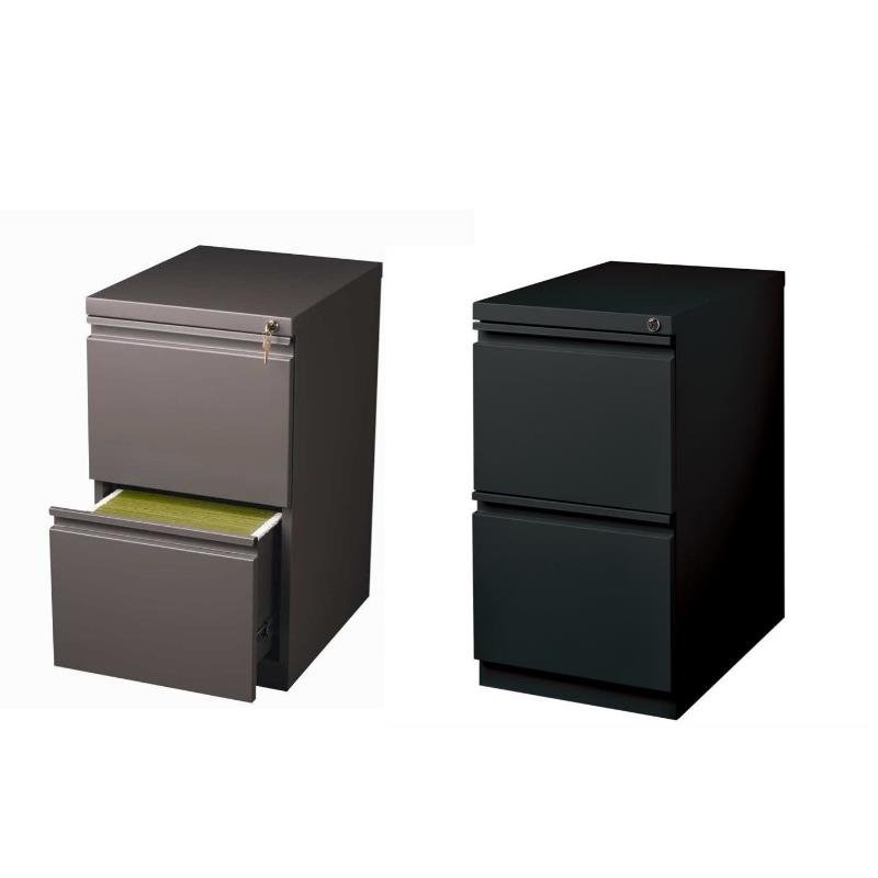 2 Piece Value Pack Mobile Filing Cabinet in Med Tone and Black
