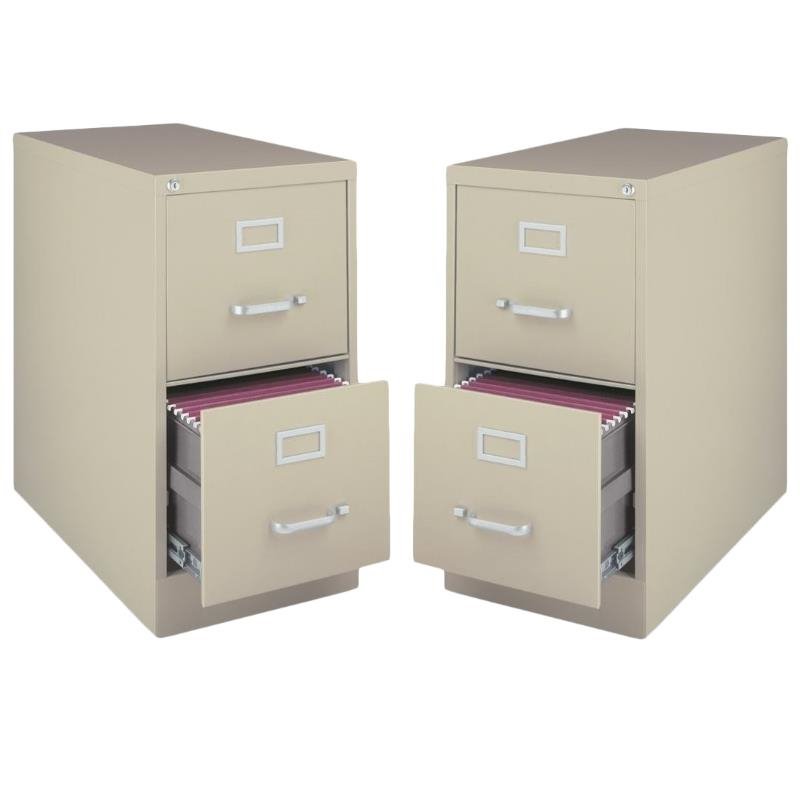 Value Pack (Set of 2) 2 Drawer Vertical Letter File Cabinet in Putty