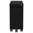 Hirsh 20-inch Deep Mobile Zip Pedestal 2-Drawer Box/File. Hidden Drawer. Black