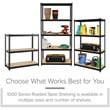 Space Solutions 1000 Riveted Metal Shelving 3-Shelf Unit 12D x 30W x 30H Black