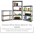 Space Solutions 1000 Riveted Metal Shelving 4-Shelf Unit 12D x 30W x 48H Black
