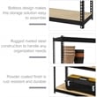 Space Solutions 1000 Riveted Metal Shelving 5-Shelf Unit 12D x 30W x 60H Black