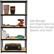 Space Solutions 1000 Riveted Metal Shelving 5-Shelf Unit 12D x 30W x 60H Black