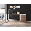 Hirsh 20-in Deep Mobile Pedestal 3-Drawer Metal Box/Box/File. White/Walnut