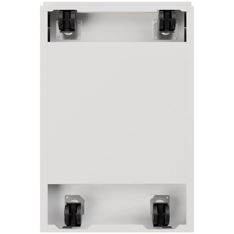 Hirsh 20-in D Mobile Pedestal 2-Drawer Metal File/File Laminate Drawer. White