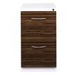 Hirsh 20-in D Mobile Pedestal 2-Drawer Metal File/File Laminate Drawer. White