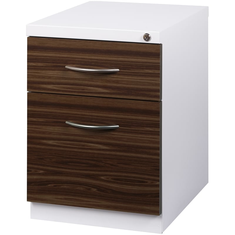 Hirsh 20-in Deep Mobile Pedestal 2-Drawer Metal Box/File. Laminate Drawer White