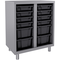 Space Solutions Huxley Metal Storage Locker 72x15x18 Platinum/Silver 