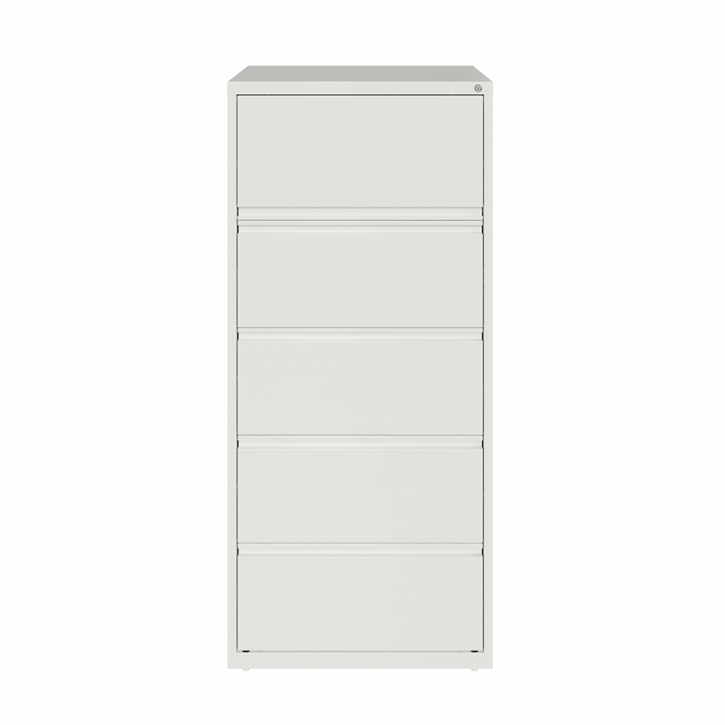 Hirsh 30-in Wide HL10000 Series 5 Drawer Metal Lateral File Cabinet White